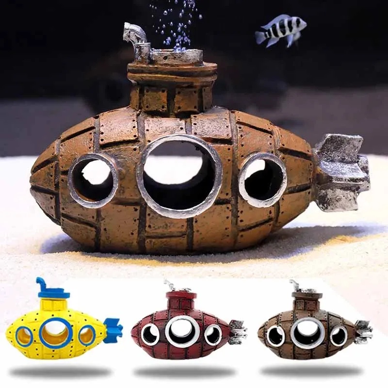 Marine Aquarium For Sale - Ornamen Kapal Selam Resin Dekorasi Akuarium