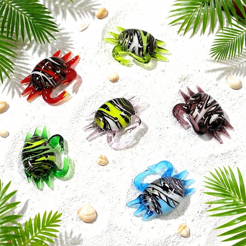 Marine Aquarium Home - Figurin Kepiting Kaca Mini Lucu Buatan