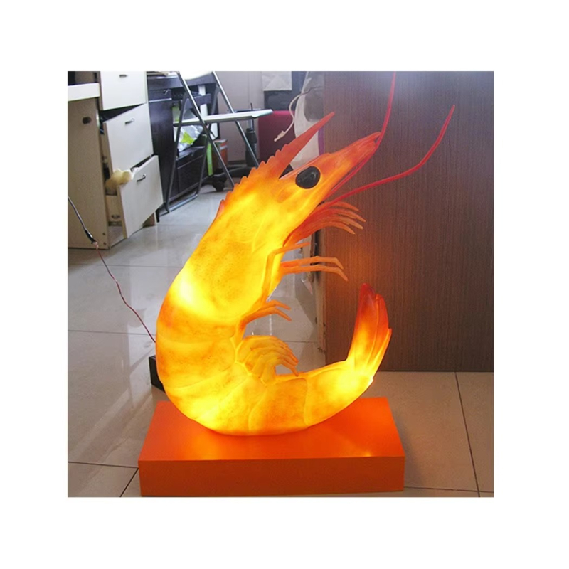 Patung Udang Berkilau dari Fib - Marine Aquarium Home ulasan dan harga