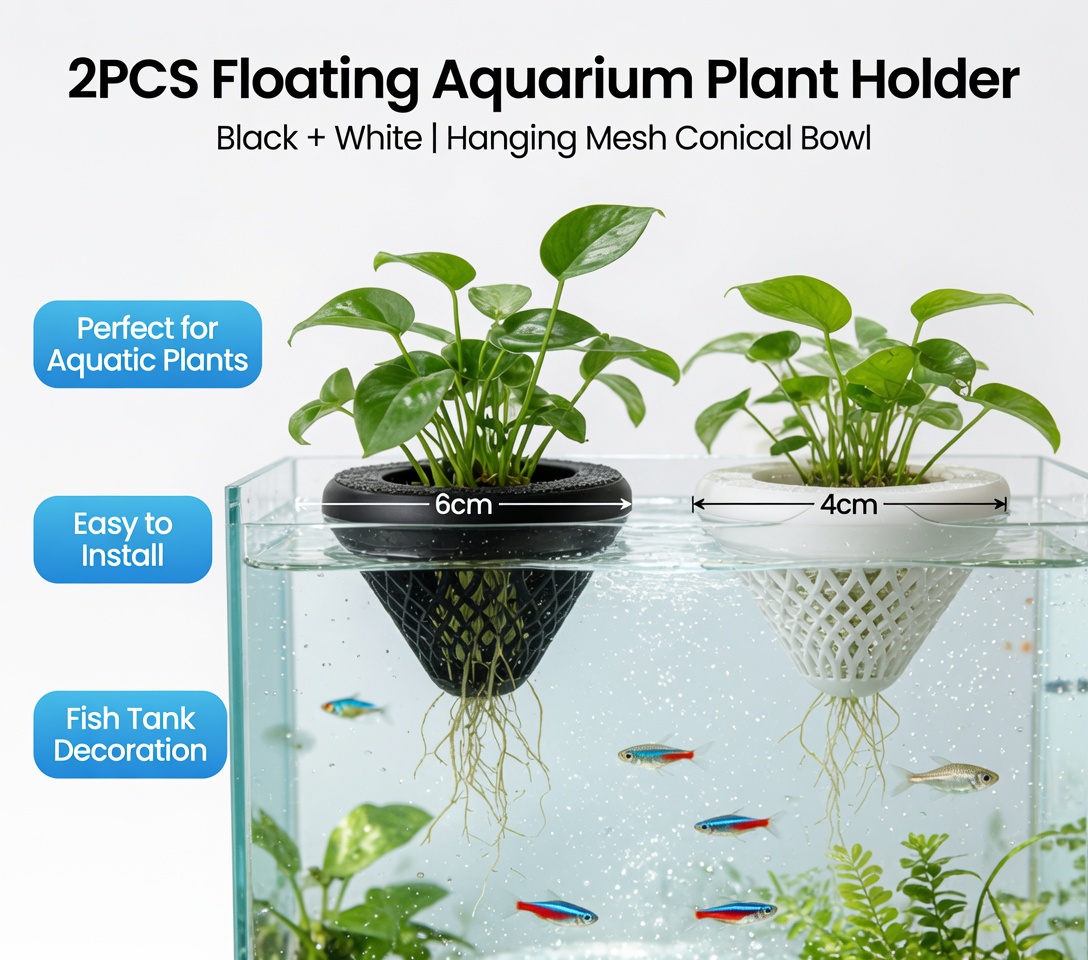 2 Buah Tempat Tanaman Akuarium - Marine Aquarium For Sale ulasan dan harga