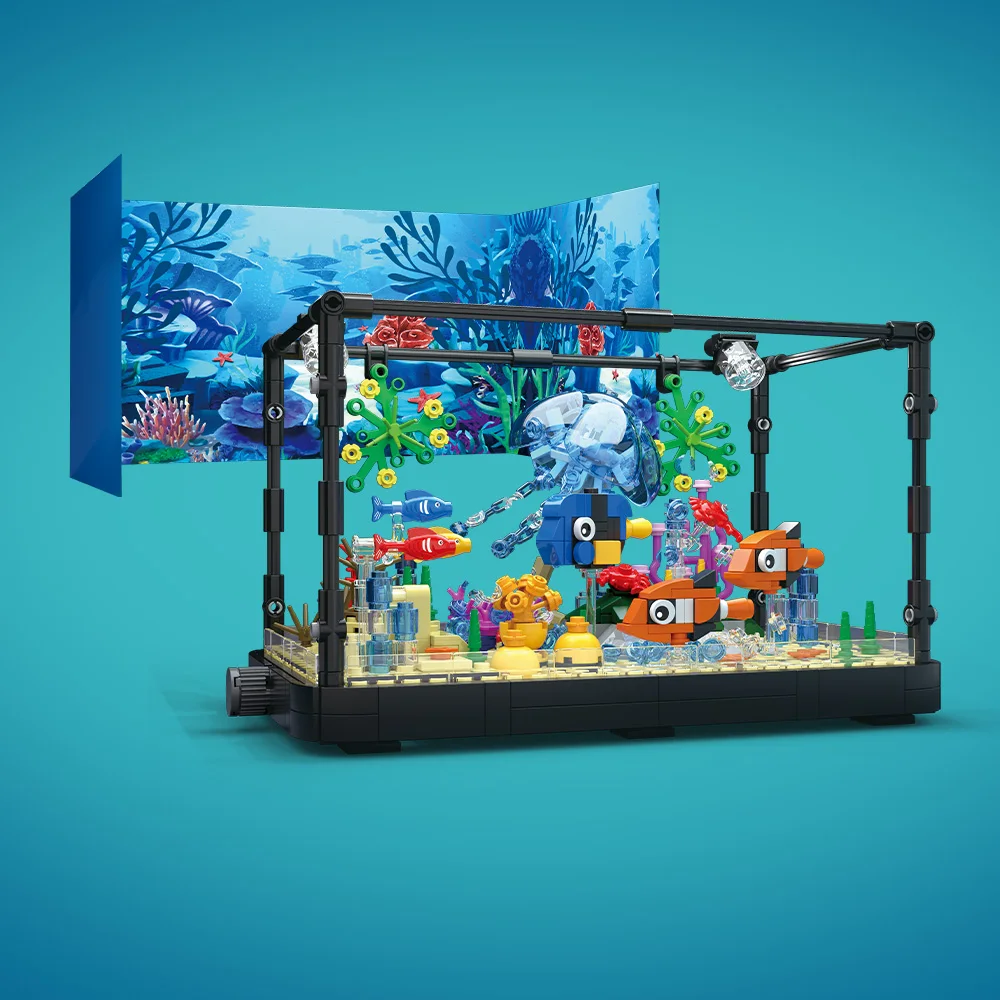 Set Blok Bangunan Akuarium den - Marine Aquarium Home ulasan dan harga