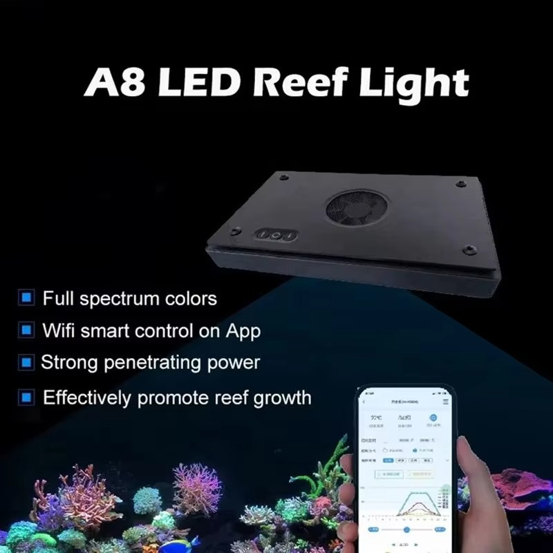 Lampu LED Spektrum Penuh A8Pro - Aquarium Blue Marine Reef ulasan dan harga