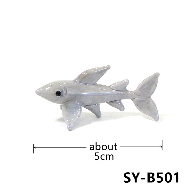 Figurin Hiu Kaca Mini Buatan T - Marine Aquarium Home ulasan dan harga