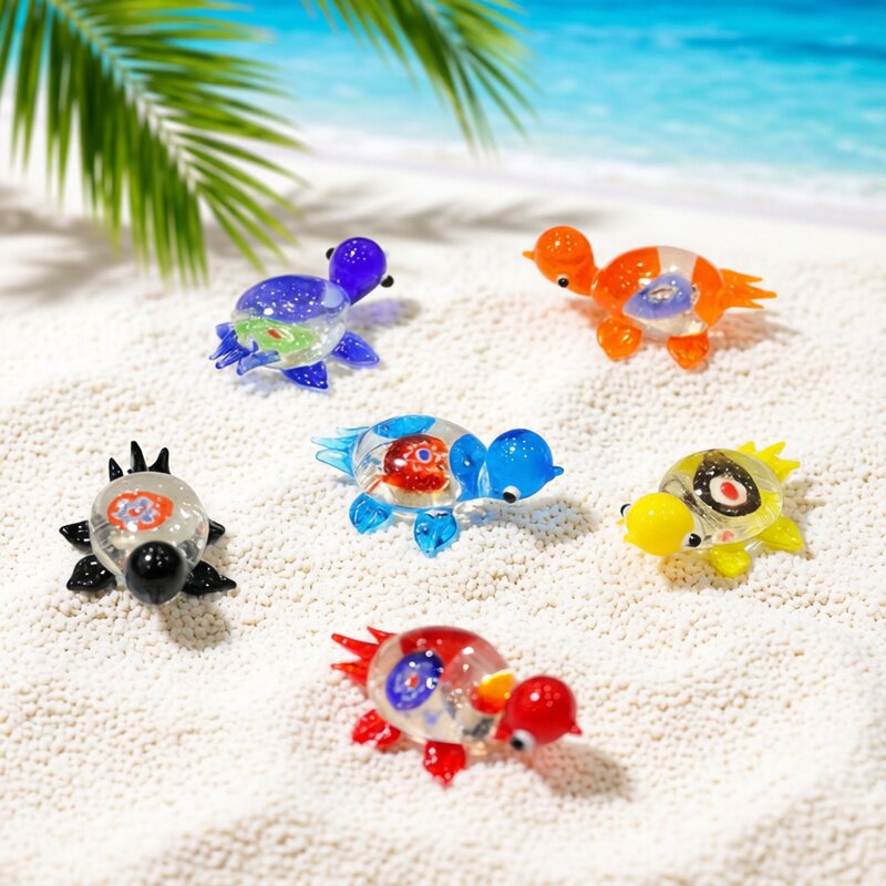 Patung Kura-Kura Kaca Mini Bua - Marine Aquarium Japan ulasan dan harga
