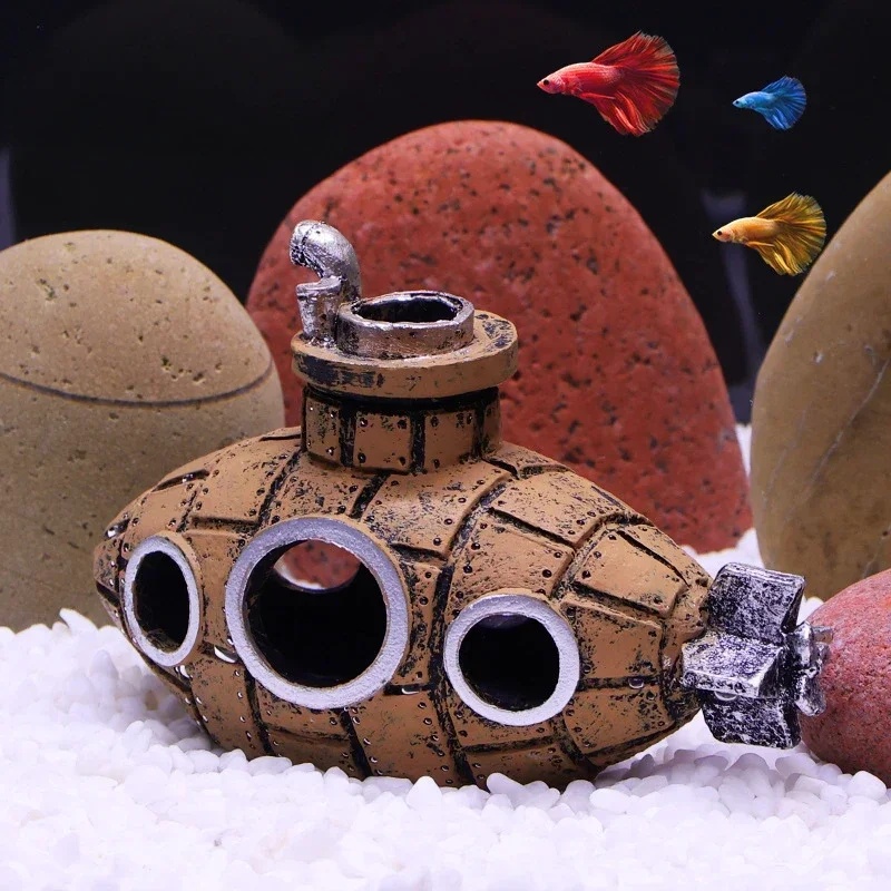 Ornamen Kapal Selam Resin Deko - Marine Aquarium For Sale ulasan dan harga