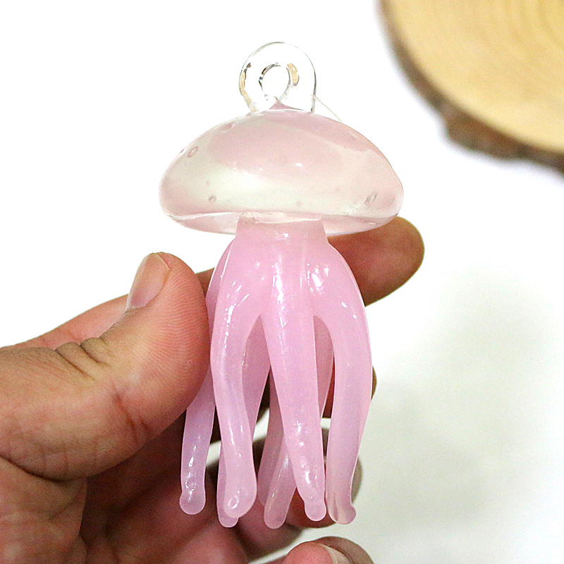 Pink Ubur-ubur Kaca Liontin Lu - Marine Aquarium Home ulasan dan harga